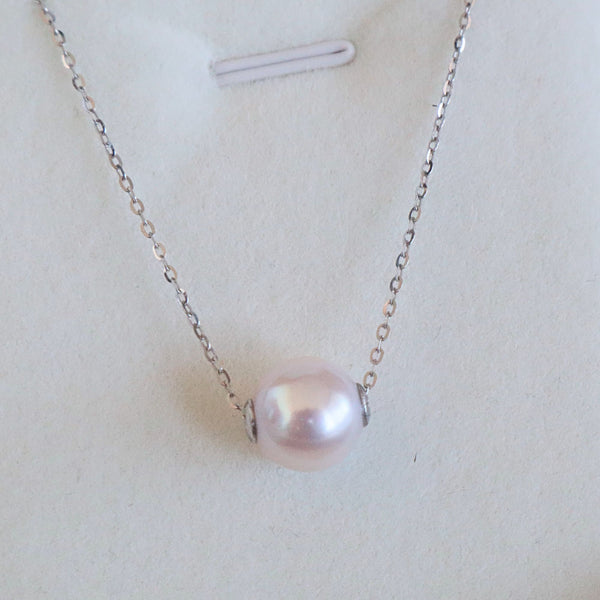 Pearlpals 9mm Edison freshwater pearls necklace in sterling silver