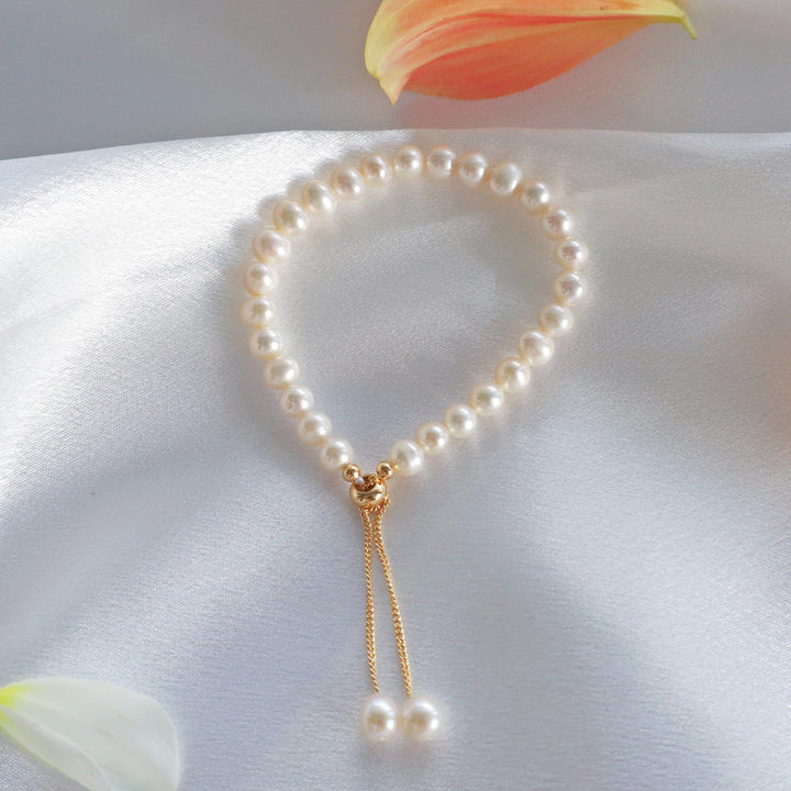 Pearlpals affordable freshwater pearl bracelet in gold plate