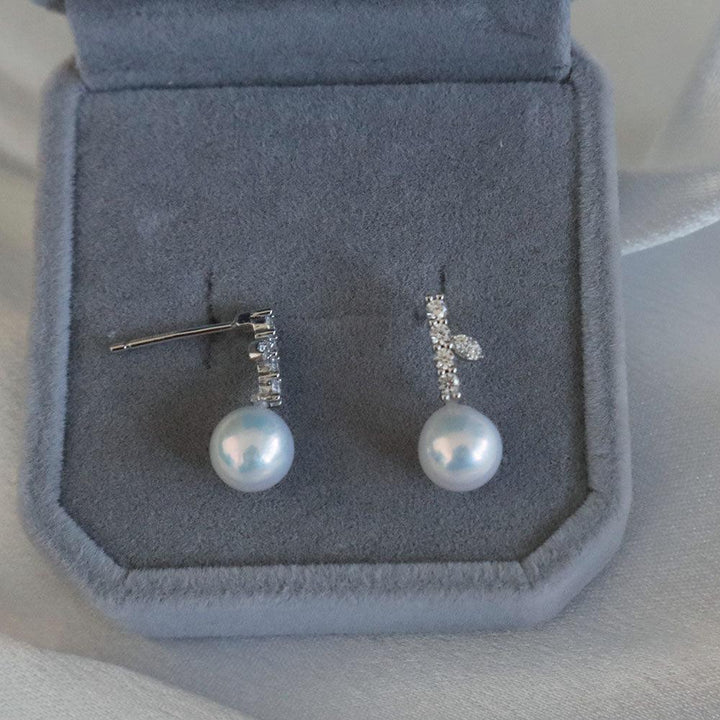 Pearlpals apple bliss 7mm freshwater pearls stud earrings in sterling silver