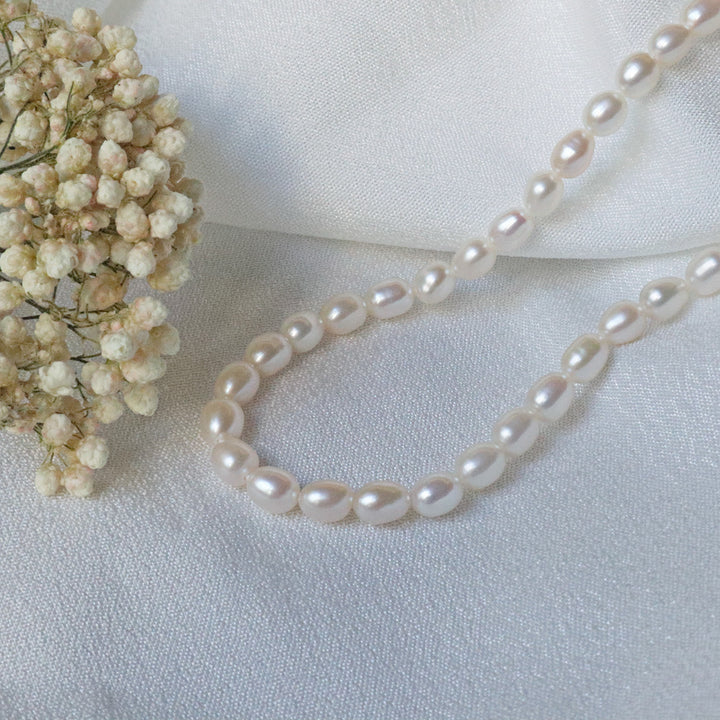 Pearlpals 4mm freshwater pearl necklace in sterling silver