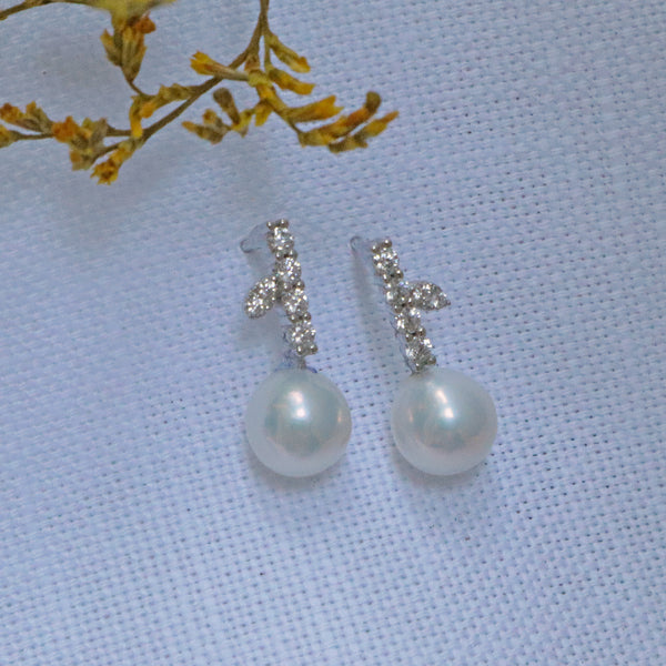 Pearlpals apple bliss 7mm freshwater pearls stud earrings in sterling silver