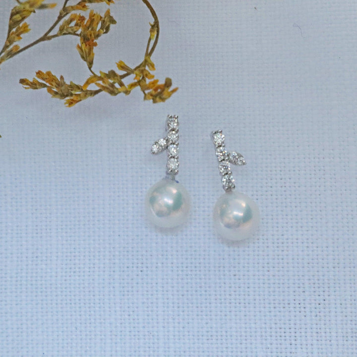 Pearlpals apple bliss 7mm freshwater pearls stud earrings in sterling silver