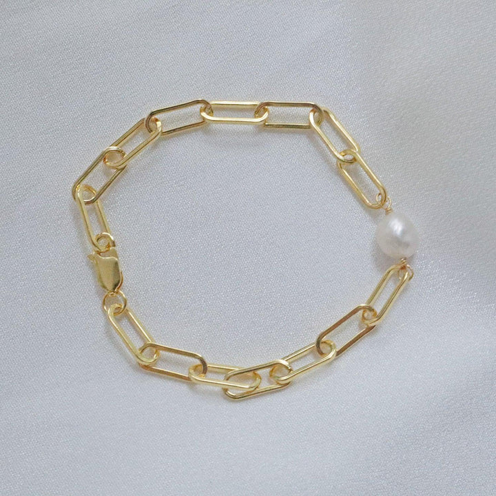 Pearlpals Isla - Baroque Pearls Bracelet In Gold Vermeil