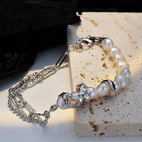 fashion pearl bracelet-silver beads-young and fashion